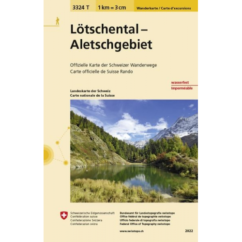 Swisstopo 1 : 33 333 Lötschental Aletschgebiet