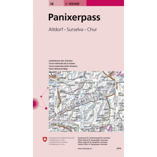 Landeskarte der Schweiz 38 Panixerpass