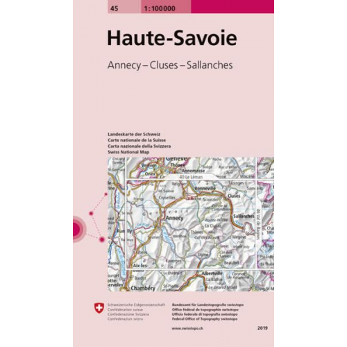 Landeskarte der Schweiz 45 Haute-Savoie