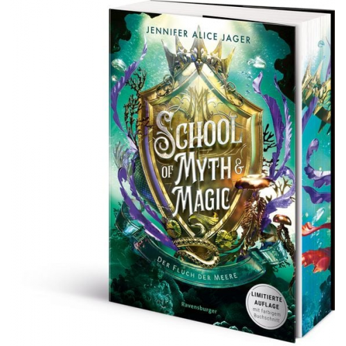 Jennifer Alice Jager - School of Myth & Magic, Band 2: Der Fluch der Meere (Limitierte Auflage mit Farbschnitt)