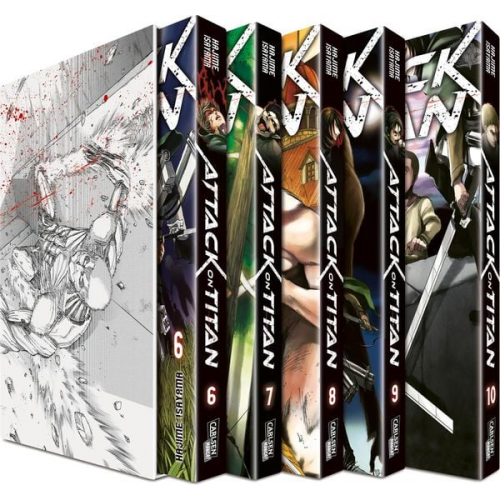 Hajime Isayama - Attack on Titan, Bände 6-10 im Sammelschuber mit Extra