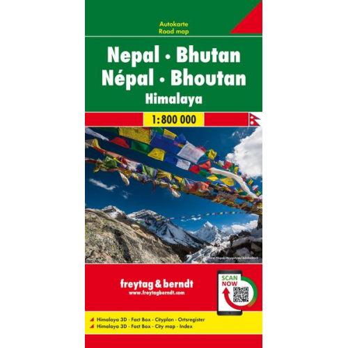 Nepal - Bhutan, Autokarte 1:800.000 LZ bis 2023