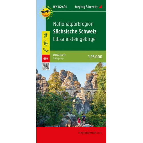 Nationalparkregion Sächsische Schweiz, Wanderkarte 1:25.000