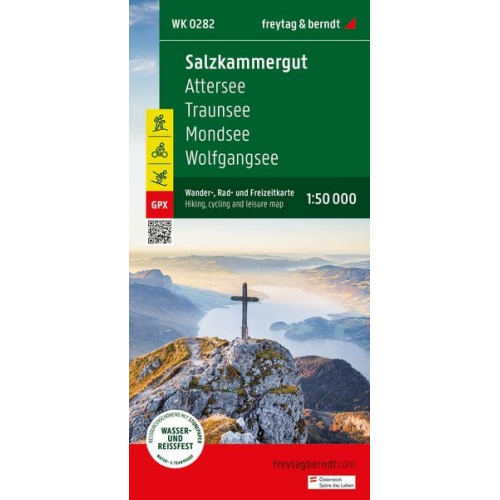 Salzkammergut, Wander-, Rad- und Freizeitkarte 1:50.000, freytag & berndt, WK 0282