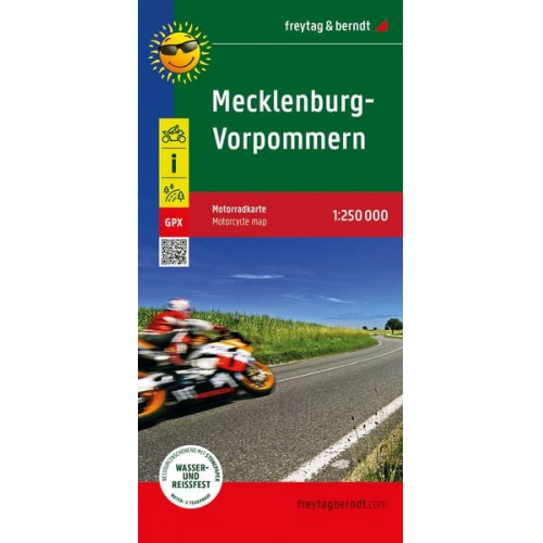 Mecklenburg-Vorpommern, Motorradkarte 1:250.000, freytag & berndt