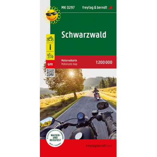 Schwarzwald, Motorradkarte 1:200.000, freytag & berndt