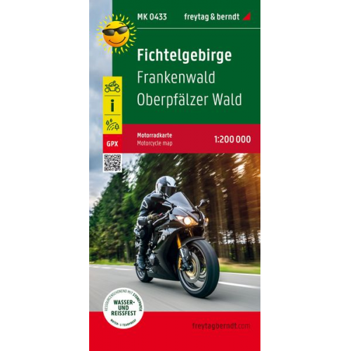 Fichtelgebirge, Motorradkarte 1:200.000, freytag & berndt