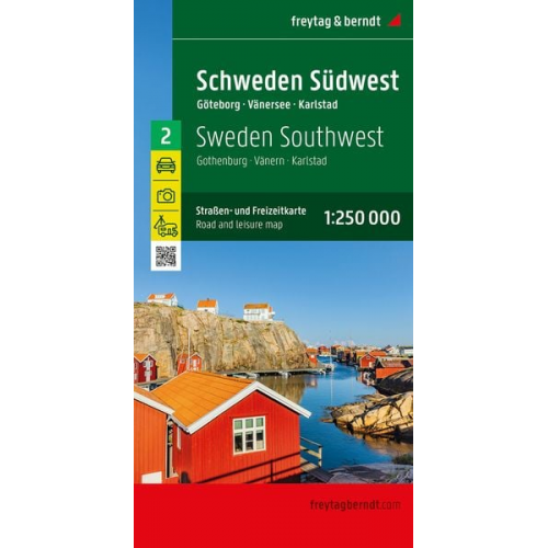 Schweden Südwest, Straßen- und Freizeitkarte 1:250.000, freytag & berndt