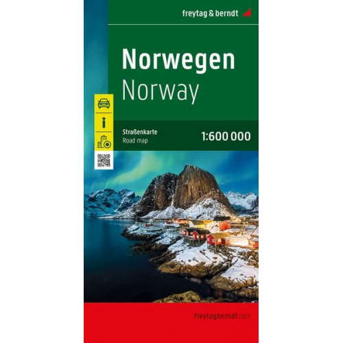 Norwegen, Straßenkarte 1:600.000, freytag & berndt