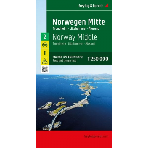 Norwegen Mitte, Straßen- und Freizeitkarte 1:250.000, freytag & berndt