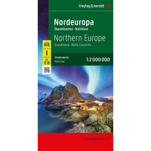 Nordeuropa, Straßenkarte 1:2.000.000, freytag & berndt