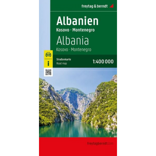 Albanien, Straßenkarte 1:400.000, freytag & berndt