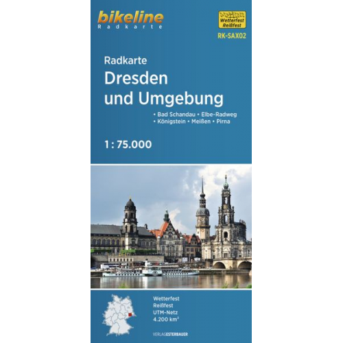 Radkarte Dresden und Umgebung 1 : 75.000 (RK-SAX02)