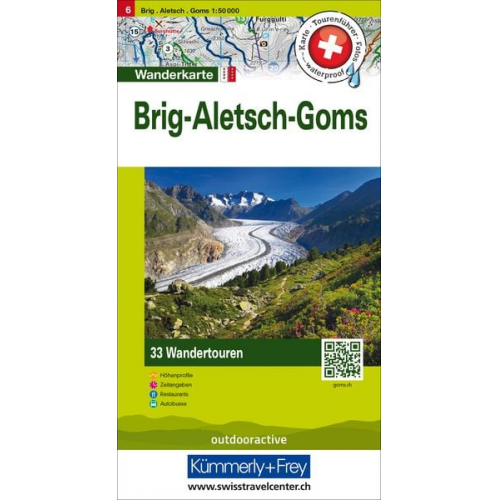Brig Aletsch Goms Nr. 06 Touren-Wanderkarte 1:50 000