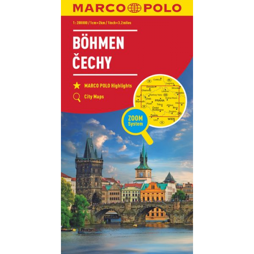 MARCO POLO Regionalkarte Westböhmen, Mittelböhmen 1:200.000