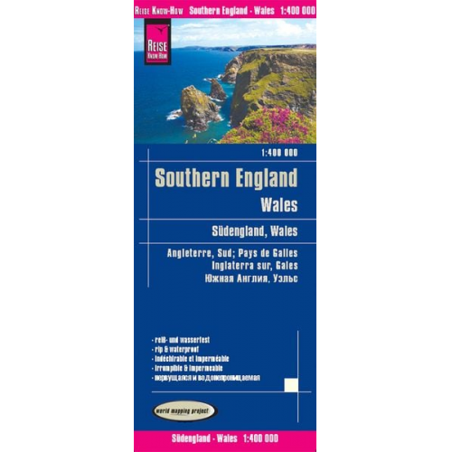 Reise Know-How Verlag Peter Rump - Reise Know-How Landkarte Südengland, Wales 1 : 400.000