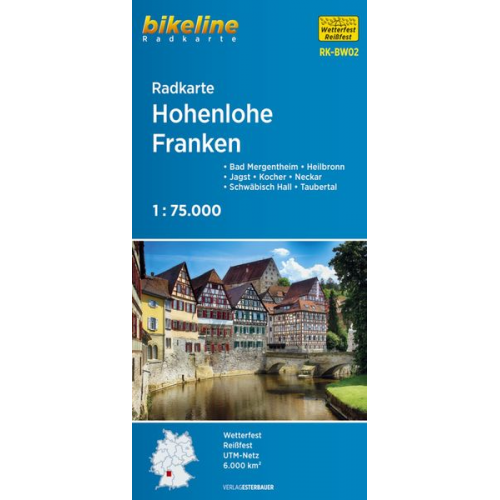 Bikeline Radkarte Deutschland Hohenlohe - Franken 1 : 75 000