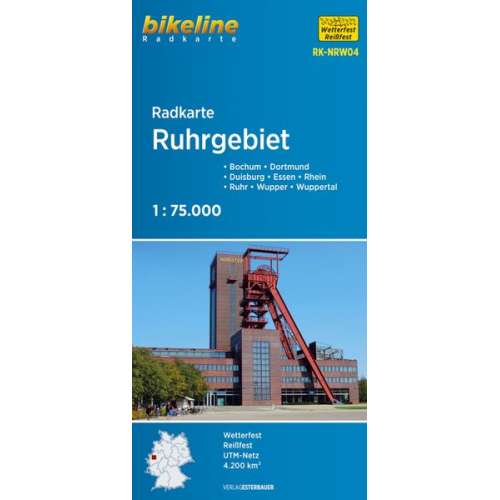 Bikeline Radkarte Deutschland Ruhrgebiet 1 : 75 000 (RK-NRW04)