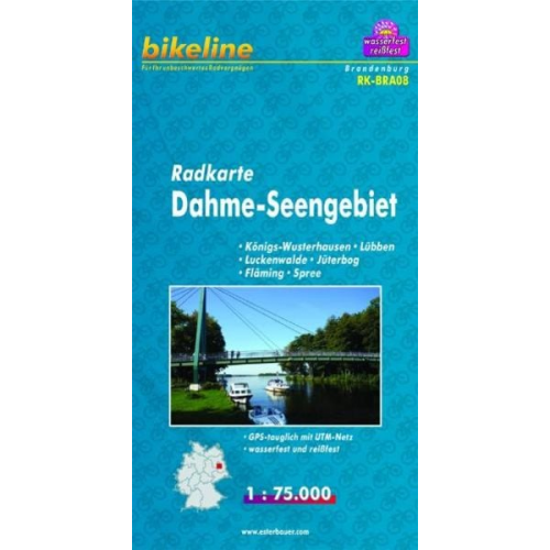 Bikeline Radkarte Deutschland Dahme-Seengebiet 1 : 75 000