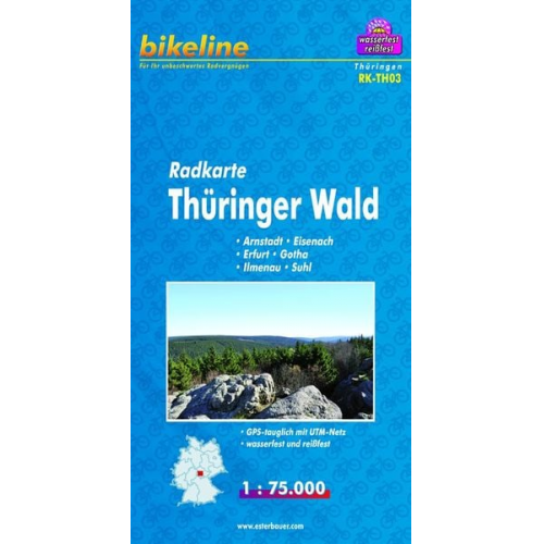 Bikeline Radkarte Deutschland Thüringer Wald 1 : 75 000