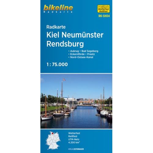 Bikeline Radkarte Kiel Neumünster Rendsburg 1 : 75 000