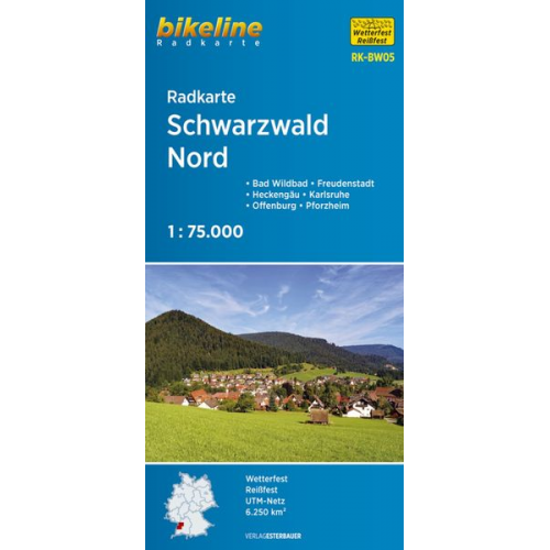 Bikeline Radkarte Schwarzwald Nord 1 : 75 000