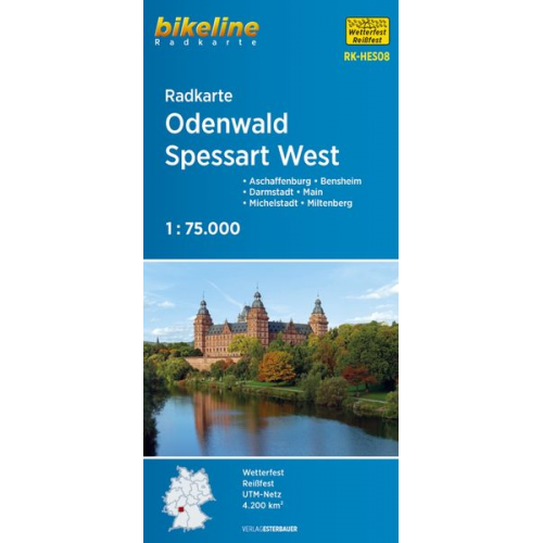 Radkarte Odenwald Spessart West (RK-HES08)