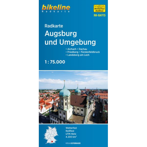 Radkarte Augsburg und Umgebung 1:75.000 (RK-BAY15)