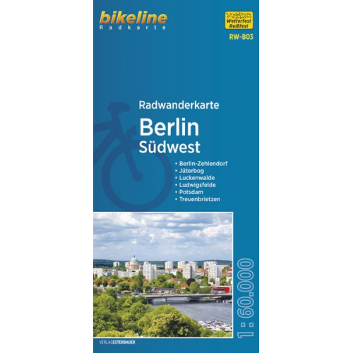 Radwanderkarte Berlin Südwest 1:60.000 (RW-B03)