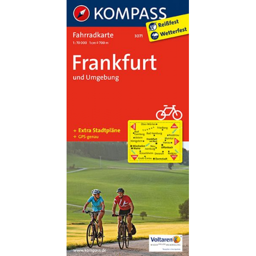 KOMPASS Fahrradkarte 3071 Frankfurt und Umgebung 1:70.000