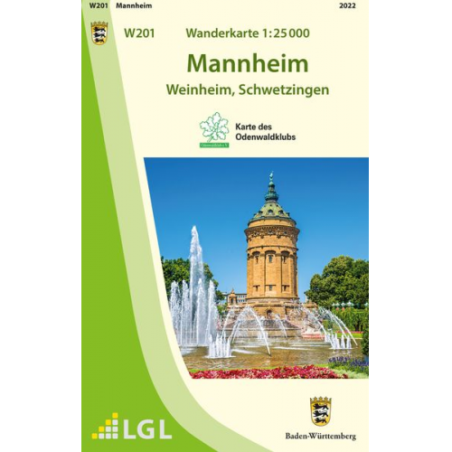 W201 Wanderkarte 1:25 000 Mannheim