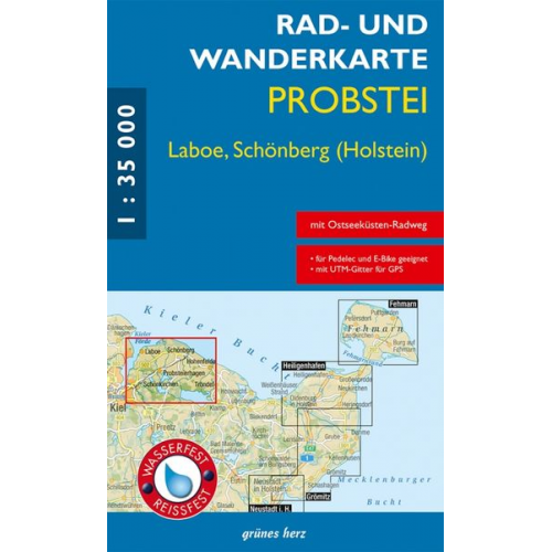 Rad- und Wanderkarte Probstei, Laboe, Schönberg (Holstein) 1:35 000