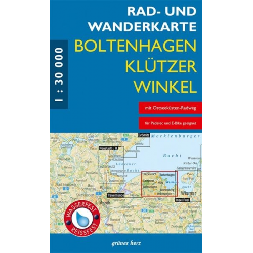 Rad- und Wanderkarte Boltenhagen, Klützer Winkel 1:30 000