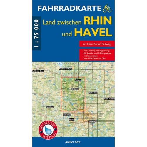 Fahrradkarte Land zwischen Rhin und Havel 1:75.000