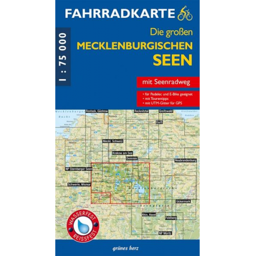 Fahrradkarte Die großen Mecklenburgischen Seen 1:75 000