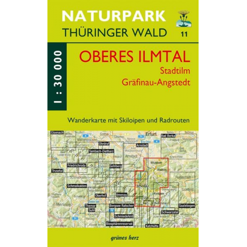 Wanderkarte 11 Oberes Ilmtal, Stadtilm, Gräfinau-Angstedt