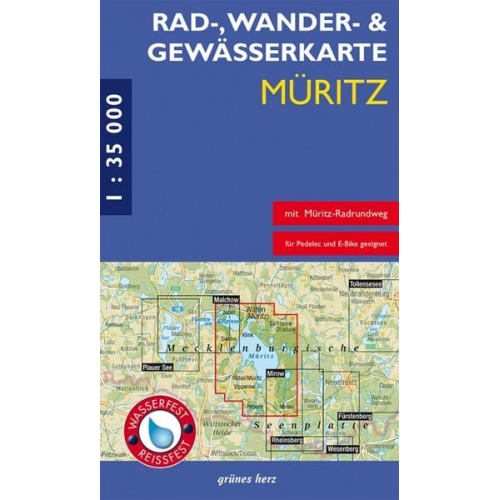 Rad-, Wander- und Gewässerkarte Müritz