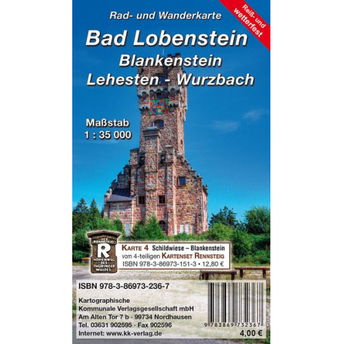 Bad Lobenstein - Blankenstein - Lehesten - Wurzbach 1:35 000