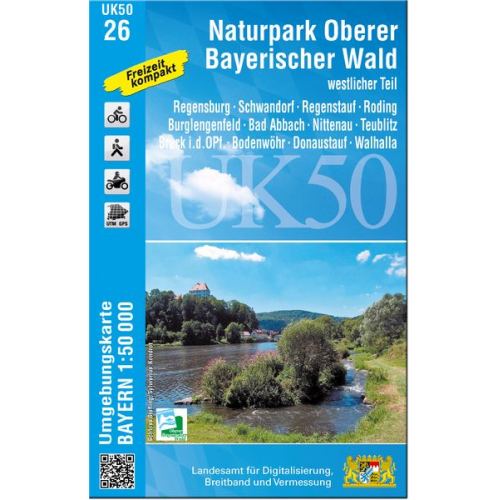 Naturpark Oberer Bayerischer Wald - westlicher Teil 1 : 50 000 (UK50-26)