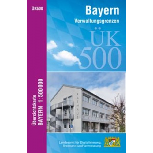 Übersichtskarte von Bayern 1 : 500 000 Verwaltungsgrenzen