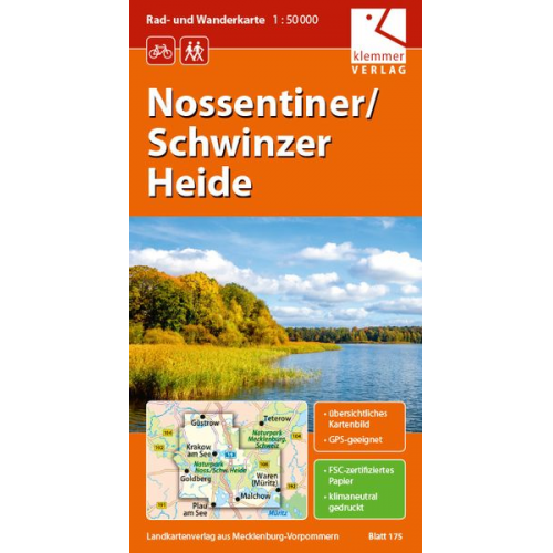 Rad- und Wanderkarte Nossentiner/Schwinzer Heide 1:50.000