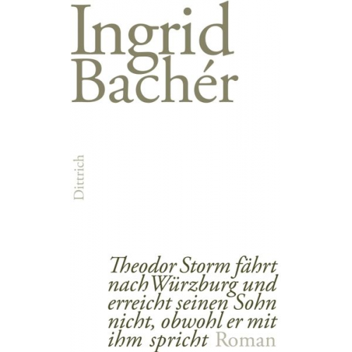 Ingrid Bachér - Theodor Storm fährt nach Würzburg und erreicht seinen Sohn nicht, obwohl er mit ihm spricht