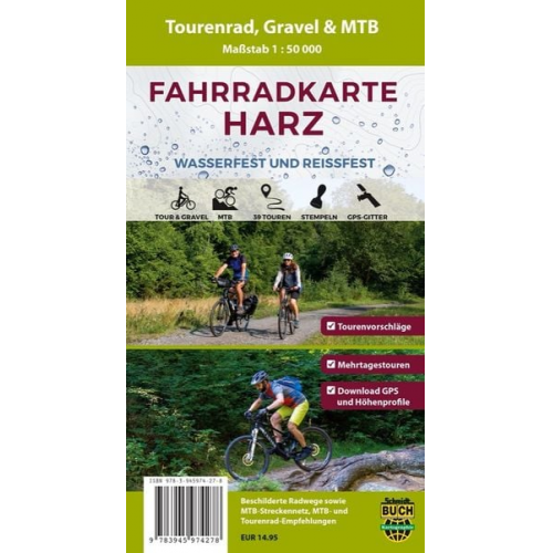 Fahrradkarte Harz 1 : 50 000