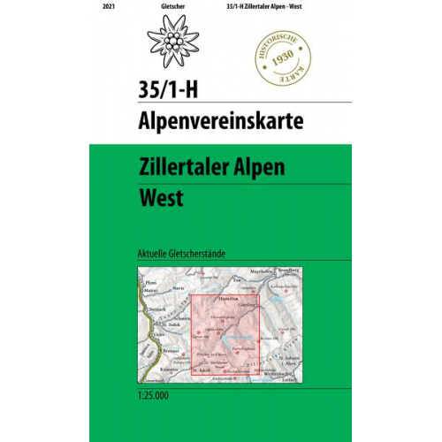 Zillertaler Alpen West - Historische Karte 1:25 000