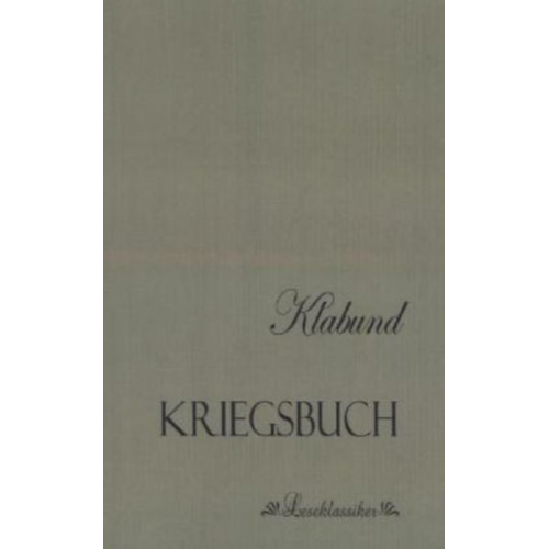 Klabund - Kriegsbuch