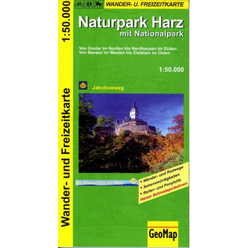 GeoMap - Naturpark Harz mit Nationalpark 1:50.000