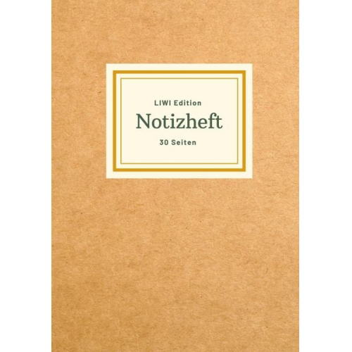 Notizbuch A5 Notizheft A5 Notebook A5 - Dünnes Notizheft A5 liniert - Notizbuch 30 Seiten 90g/m² - Softcover hellbraun -