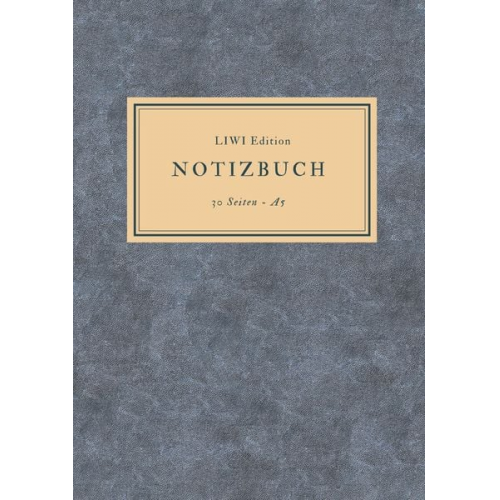 Notizbuch A5 Notizheft A5 Notebook A5 - Dünnes Notizbuch A5 liniert - Notizheft 30 Seiten 90g/m² - Softcover blau meliert -