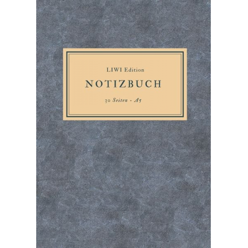 Notizbuch A5 Notizheft A5 Notebook A5 - Dünnes Notizbuch A5 liniert - Notizheft 30 Seiten 90g/m² - Softcover blau meliert