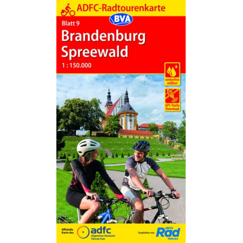 ADFC-Radtourenkarte 9 Brandenburg Spreewald 1:150.000, reiß- und wetterfest, E-Bike geeignet, GPS-Tracks Download